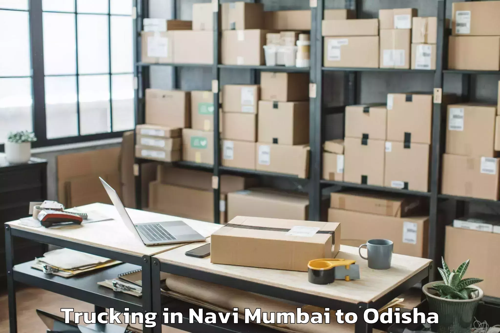 Easy Navi Mumbai to Banposh Trucking Booking